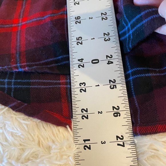 American Eagle Amazingly Soft Red Plaid Flannel Button Down Shirt Size XS #1621 - Picture 7 of 10